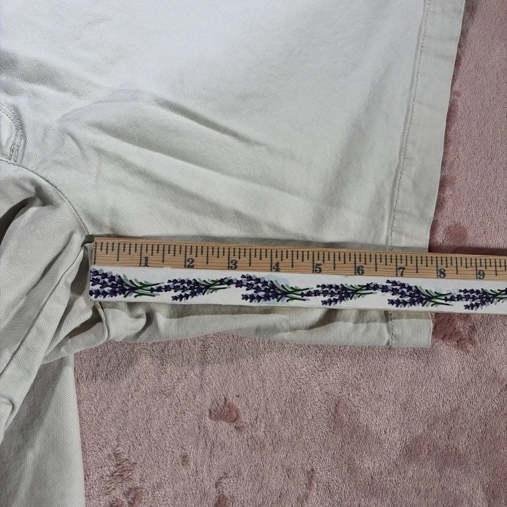 Peter Millar Chino Shorts Mens 38 Khaki Tan Flat Front Cotton Blend. Canvas.